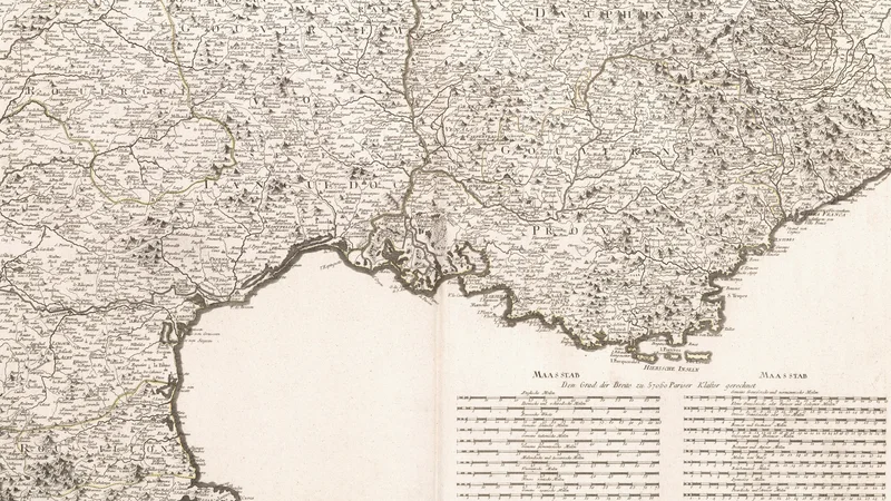 Franz Anton Schraembl — Neueste Generalkarte von Frankreich, southeastern sheet