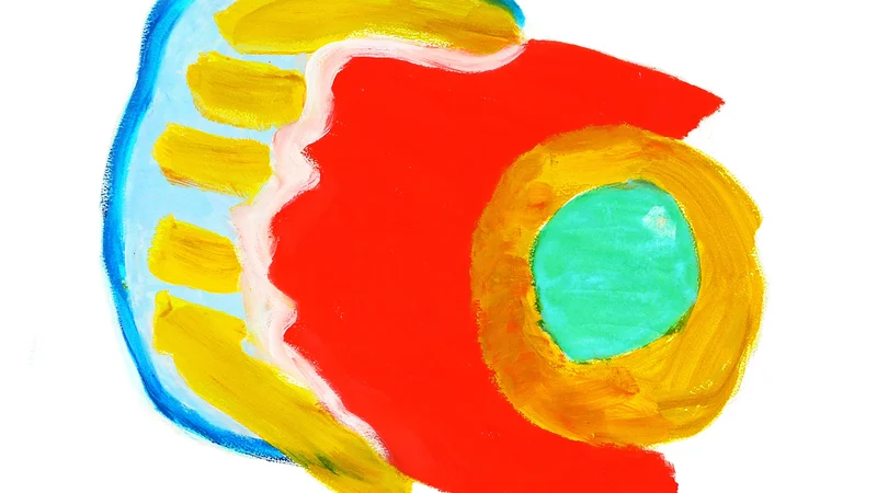 Fons Heijnsbroek — Abstract gouache painting nr. 6.423