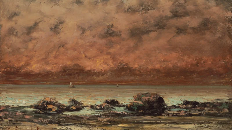 Gustave Courbet — The Black Rocks at Trouville