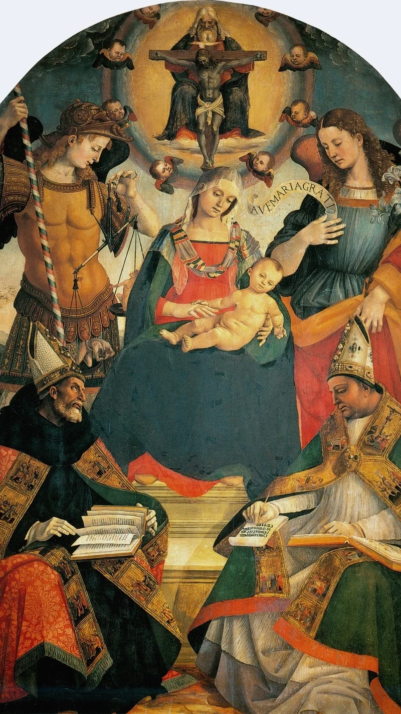 Luca Signorelli — The Trinity, the Virgin and Two Saints