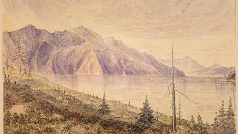 James Alden — Kellispelm Lake from Yellow Bluff Island, looking S.E. toward the S. extremity of the Lake