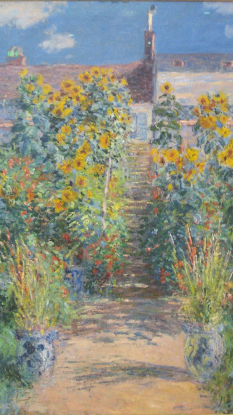 Claude Monet — The Artist's garden at Vetheuil by Claude Monet