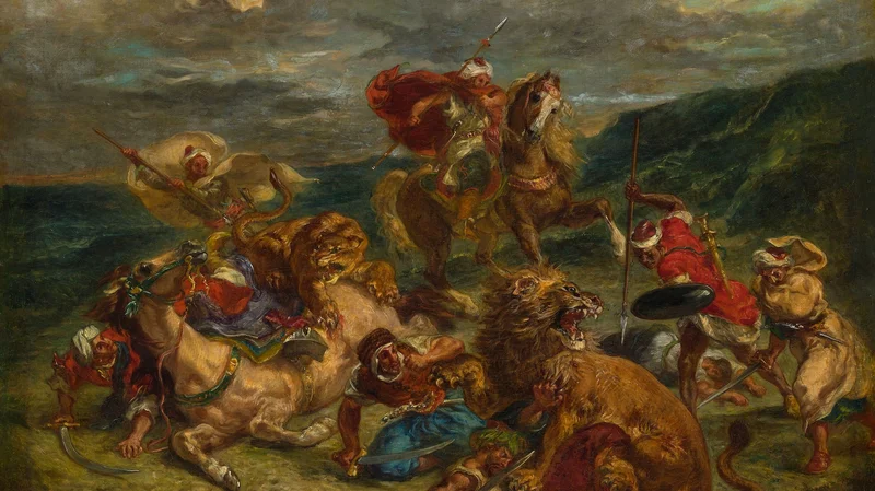 Eugène Delacroix — La Chasse aux lions au Maroc