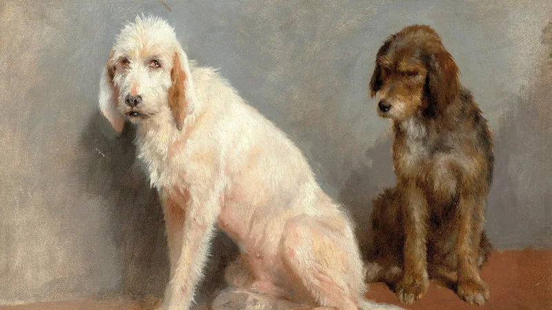 Rosa Bonheur — Study of two dogs