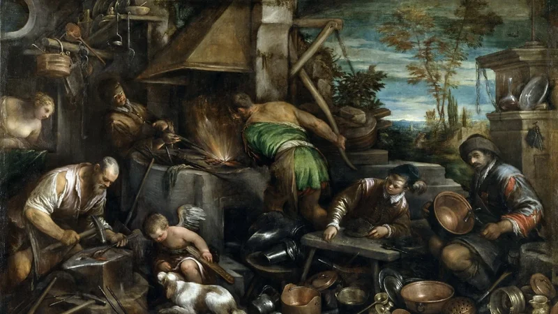 Jacopo Bassano — The Forge of Vulcan