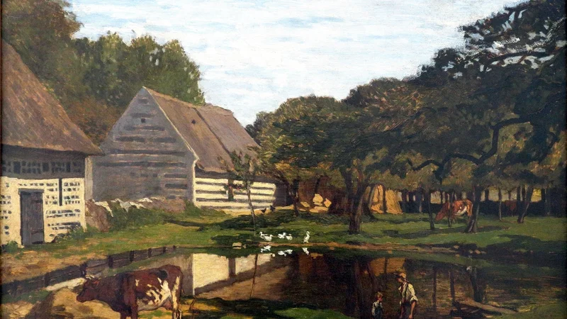 Cour de ferme en Normandie - Claude Monet