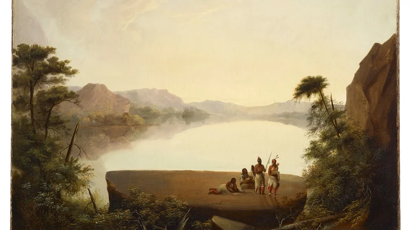 George Winter — Landscape with Indians