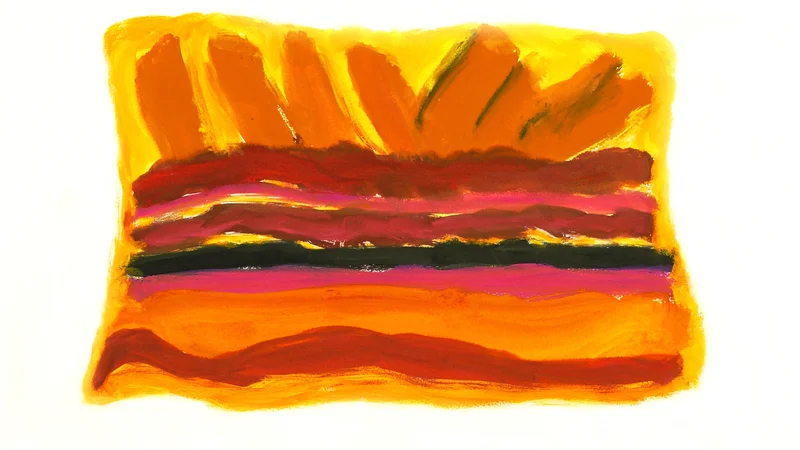 Abstract gouache painting 'no title, nr. 6.422'