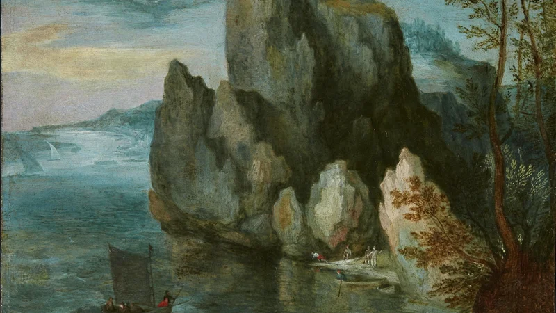 Jan Brueghel the Elder — Seascape with a High Cliff
