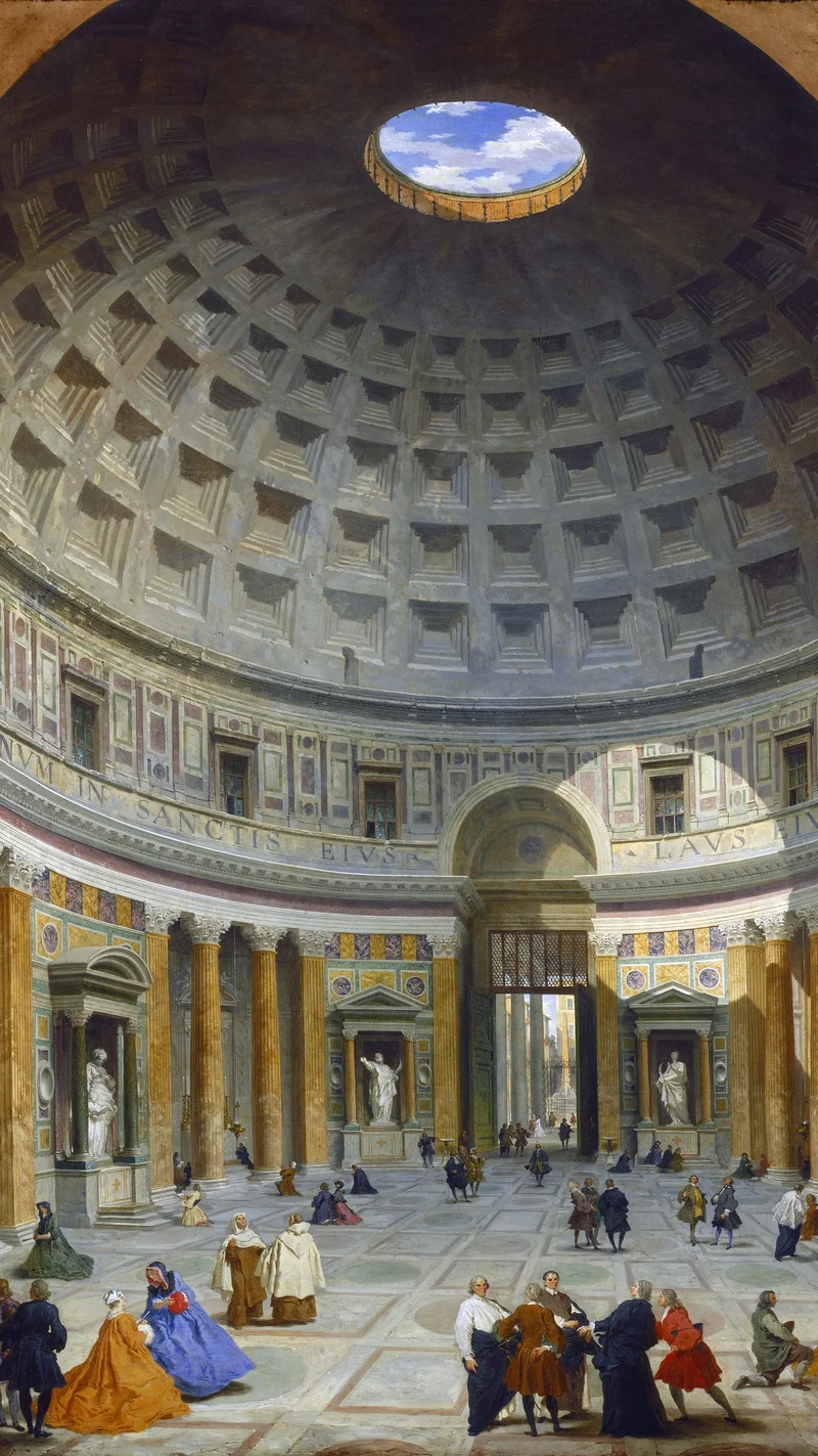 Giovanni Panini — Interior of the Pantheon, Rome