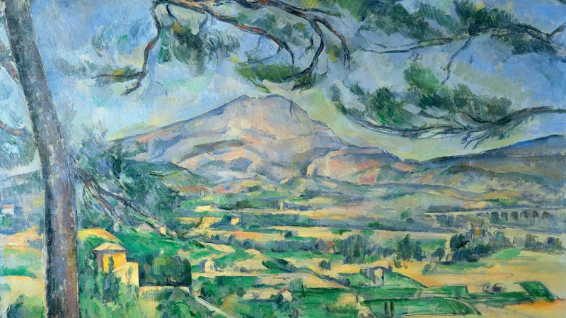 Mont Sainte-Victoire com pinheiro grande