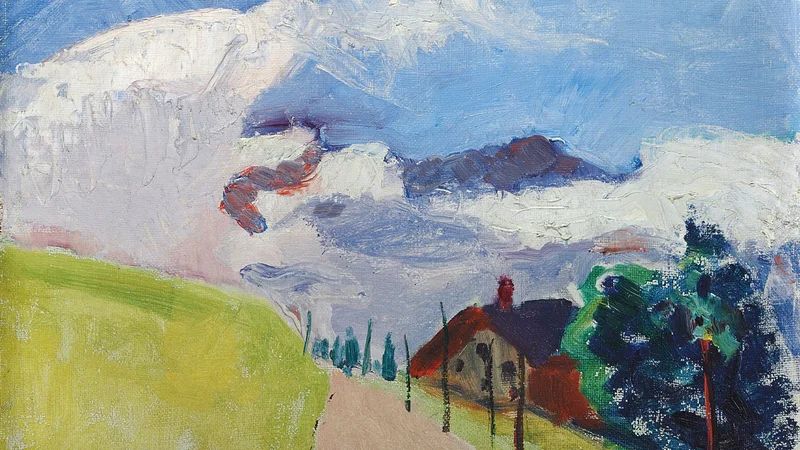 Paysage suisse (Route de Chézières à Villars)
