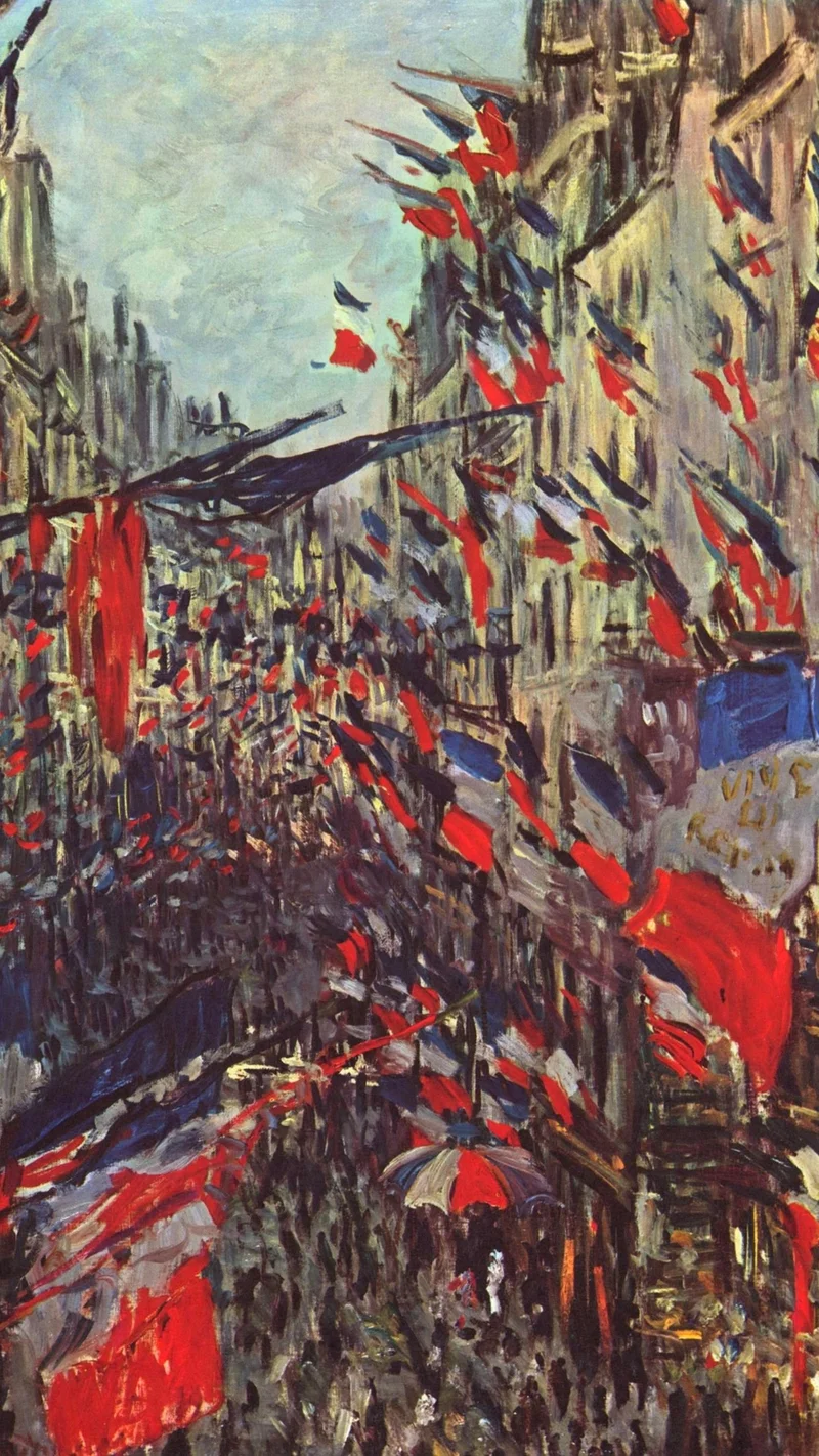 Claude Monet — Rue Saint-Denis with Flags