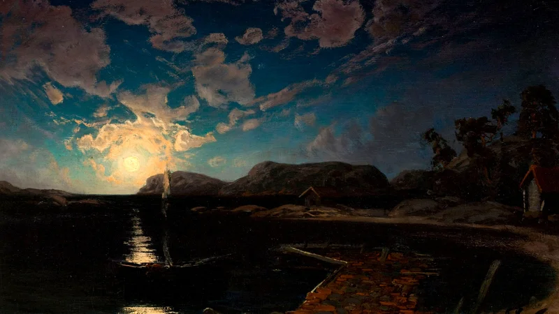 Fanny Churberg — Moonlight Landscape