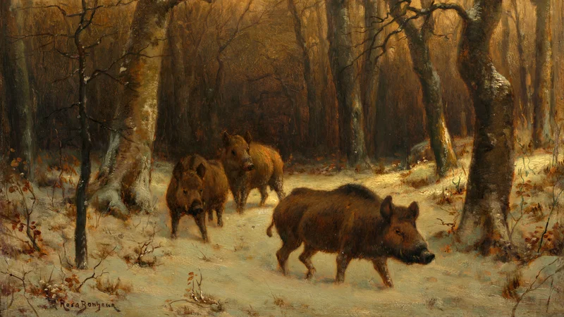 Rosa Bonheur — Wild Boars in the Snow