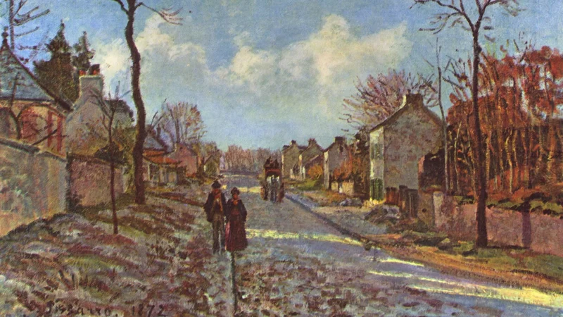Camille Pissarro — Route de Versailles, Louveciennes