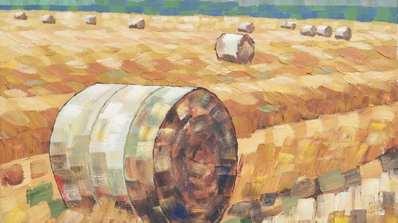 Anthony Padgett — Field with Wheat Stacks