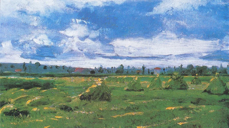 Wheat Fields with Stacks