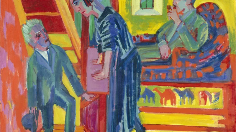 Ernst Ludwig Kirchner — The Visit - Couple and Newcomer