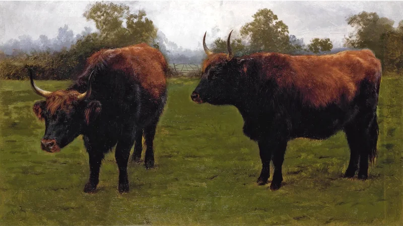 Rosa Bonheur — Two Bulls Grazing