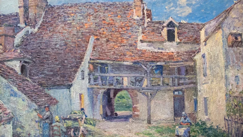 Alfred Sisley — Farmyard in Saint-Mammès