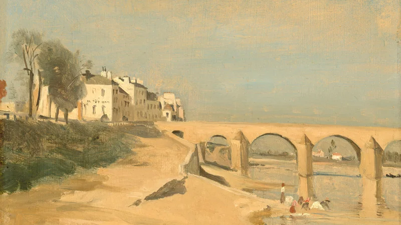 Jean-Baptiste Camille Corot — Bridge on the Saône River at Mâcon