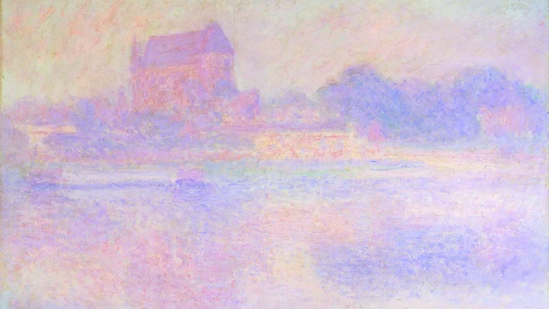 Monet - L'église de Vernon, brouillard