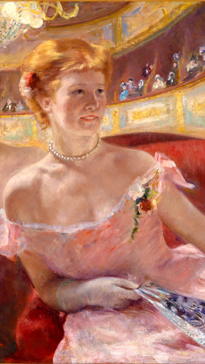 Mary Cassatt — Woman with a Pearl Necklace in a Loge