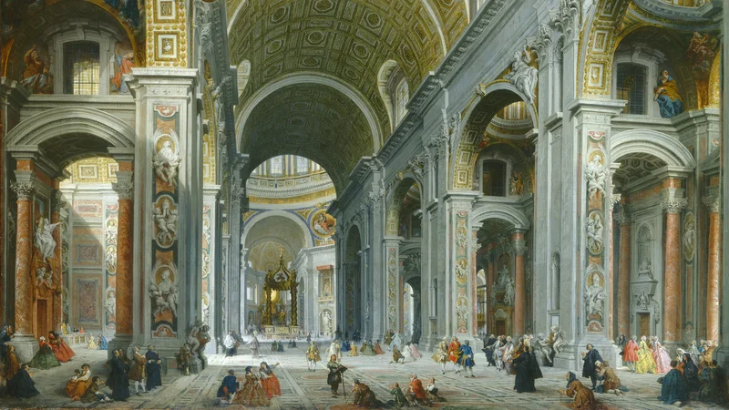 Intérieur de la basilique Saint-Pierre, Rome