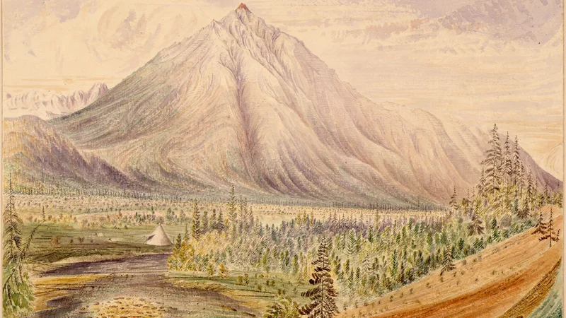 James Alden — Mt. Kishenehn peak bears N. 50. W