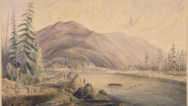 James Alden — Kootenay River (Southernmost crossing) looking S. (down) from left bank