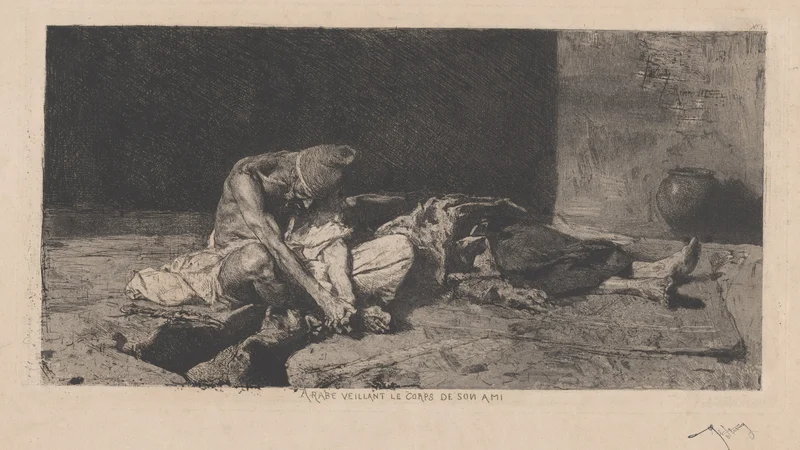 Marià Fortuny — Arab Watching Over the Body of His Friend