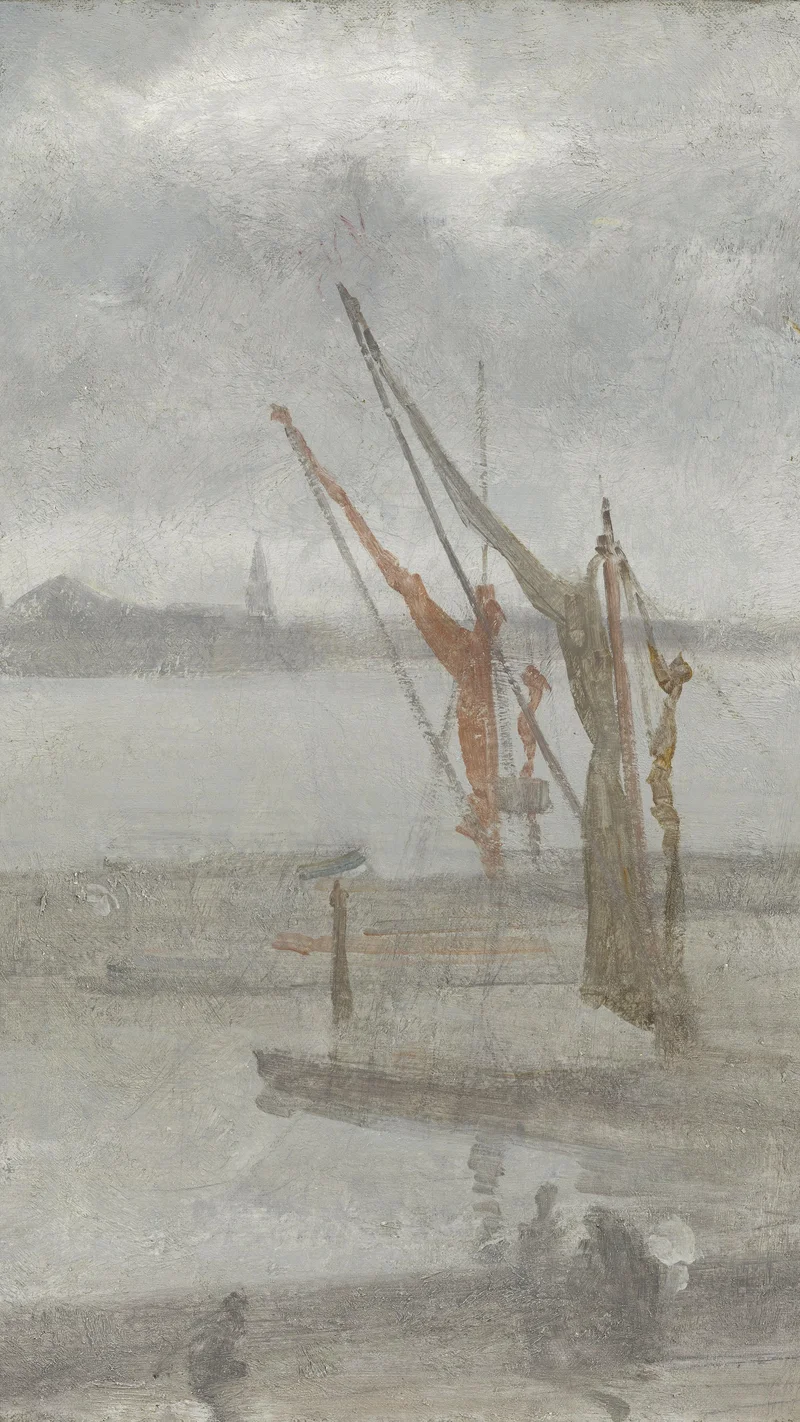 James McNeill Whistler — Grey and Silver: Chelsea Wharf