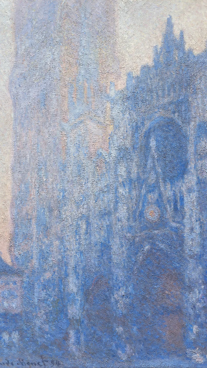 Claude Monet — Rouen Cathedral, Portal and Tower d'Albane, Dawn