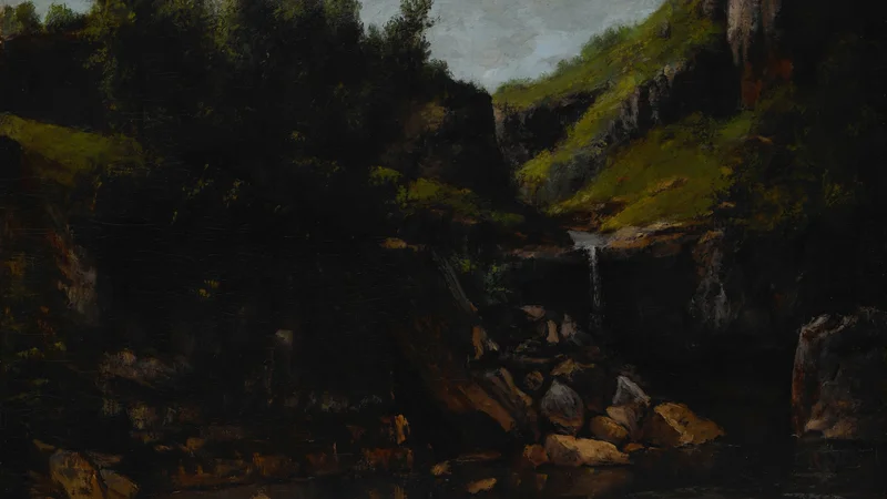 Gustave Courbet — Cascade in a Rocky Landscape