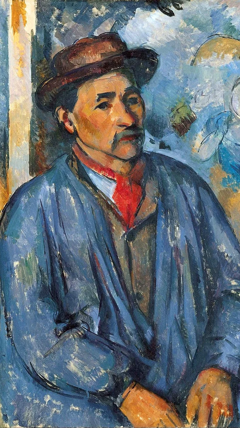 Paul Cezanne — Man in a Blue Smock