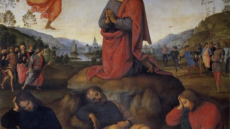 Pietro Perugino — Praying for a Cup
