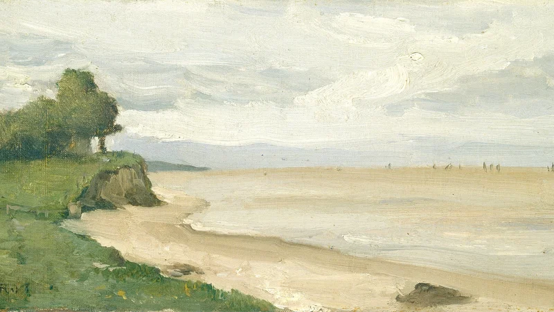 Jean-Baptiste Camille Corot — Beach near Étretat