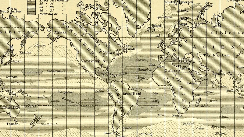 Otto Krümmel — Map of Oceanic Salinity