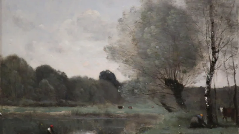 Jean-Baptiste Camille Corot — Memory of Ville-d'Avray. Willows and birches