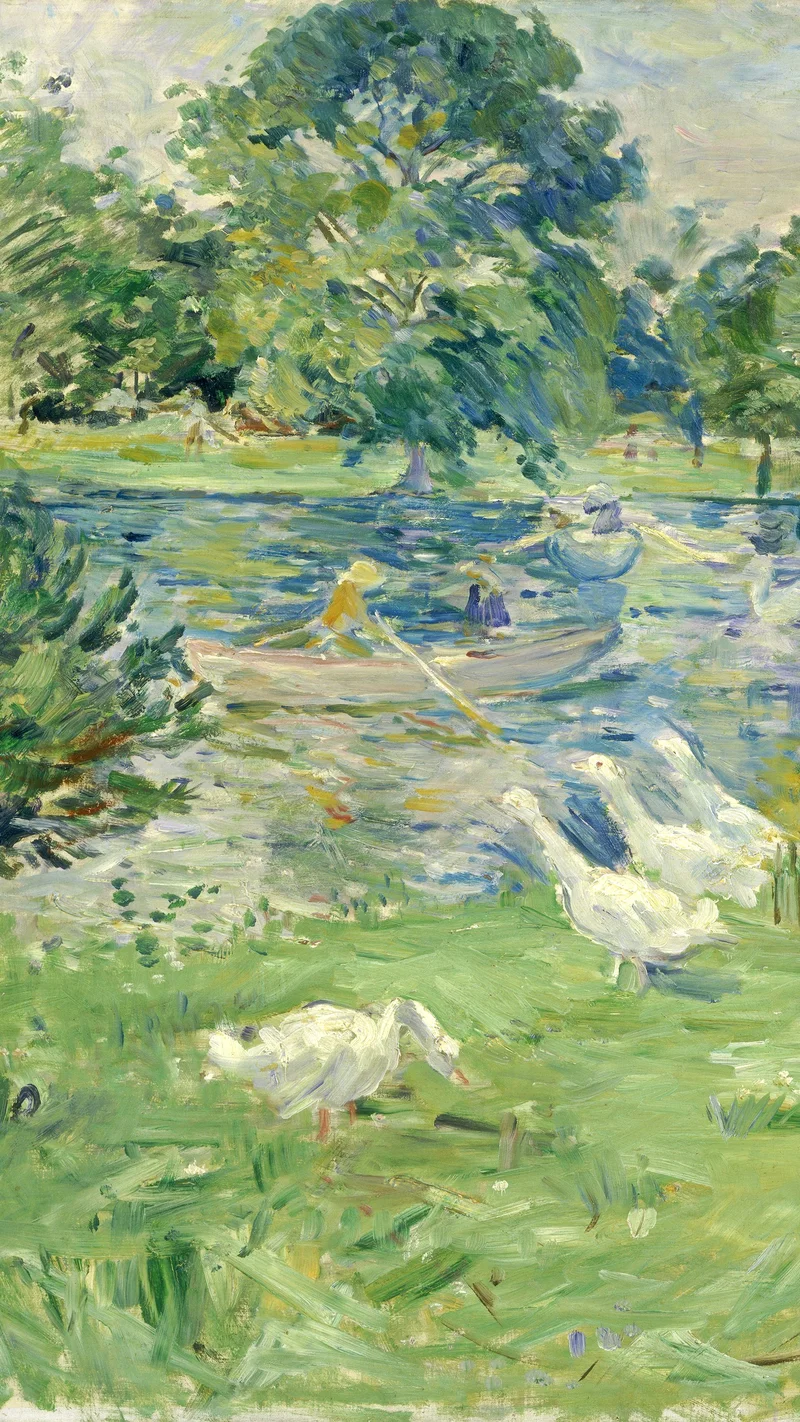Berthe Morisot — Girl in a Boat with Geese
