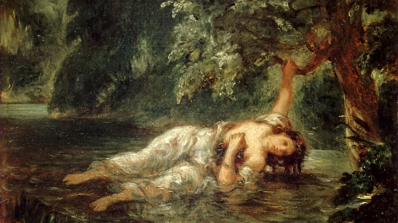 Eugène Delacroix — The Death of Ophelia