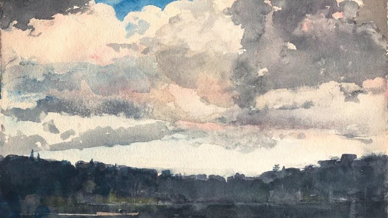 Winslow Homer — The Lone Boat, North Woods Club, Adirondacks