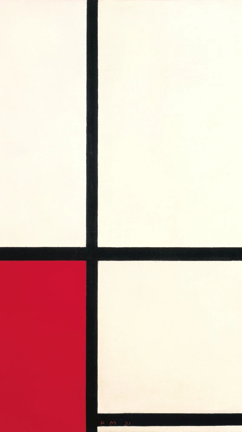 Piet Mondrian — Composition in Colours / Composition No. I with Red and Blue