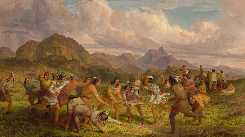 Seth Eastman — Ball Playing among the Sioux Indians