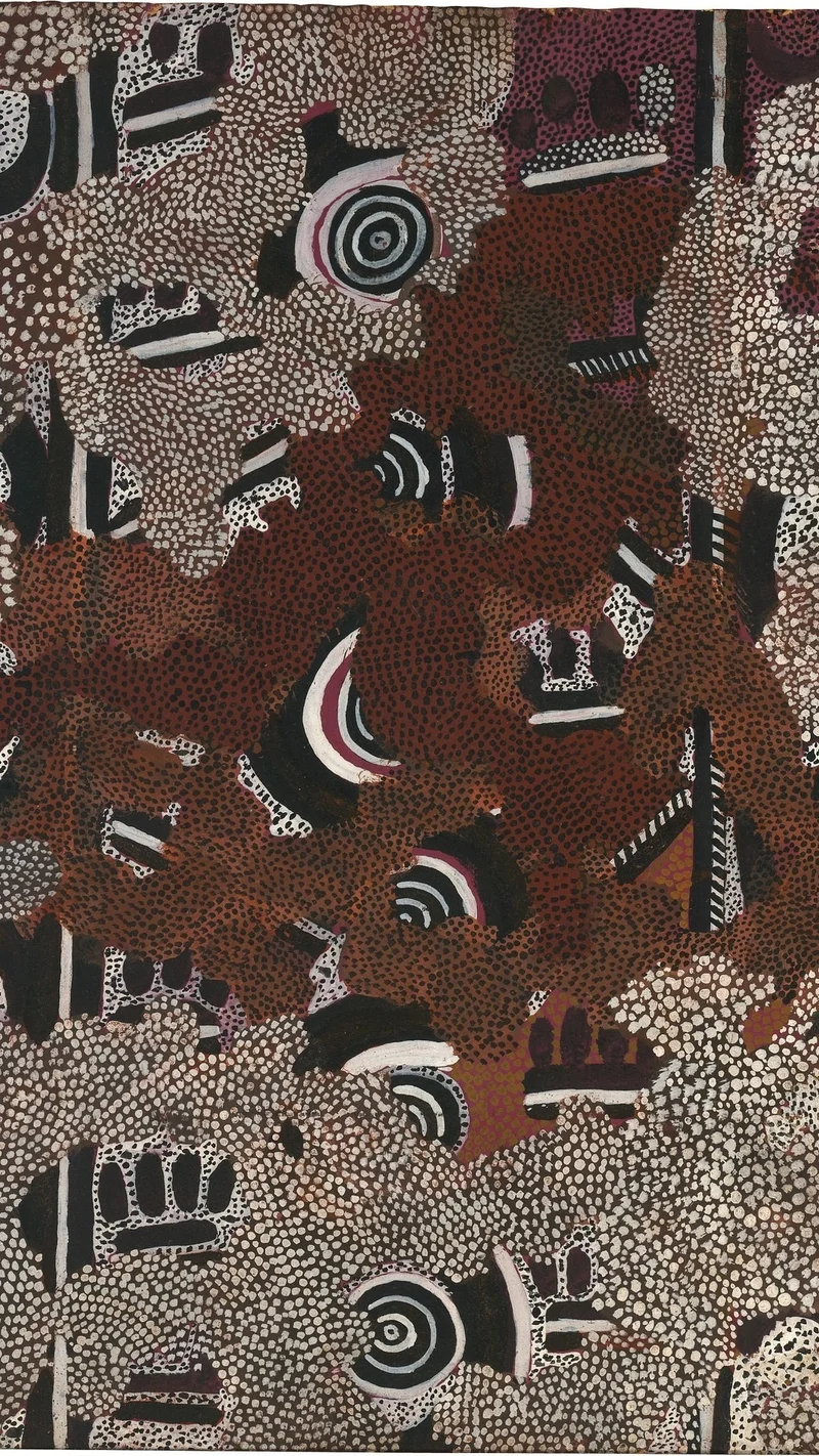 Clifford Possum Tjapaltjarri — Bush Fire II