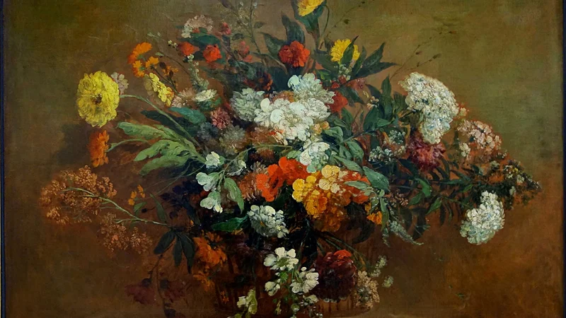Eugène Delacroix — Bouquet of Wildflowers