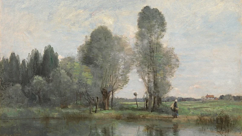 Jean-Baptiste Camille Corot — Willows near a Stream, Limousin