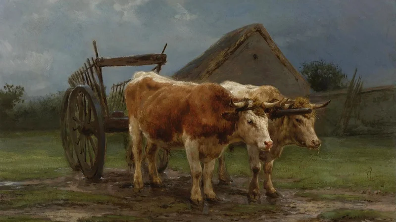 Rosa Bonheur — Oxen Pulling A Cart