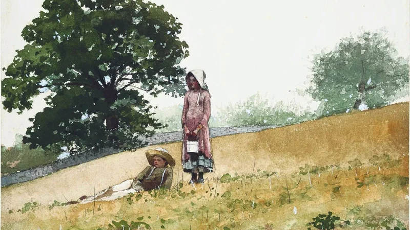 Winslow Homer — Boy and Girl on a Hillside